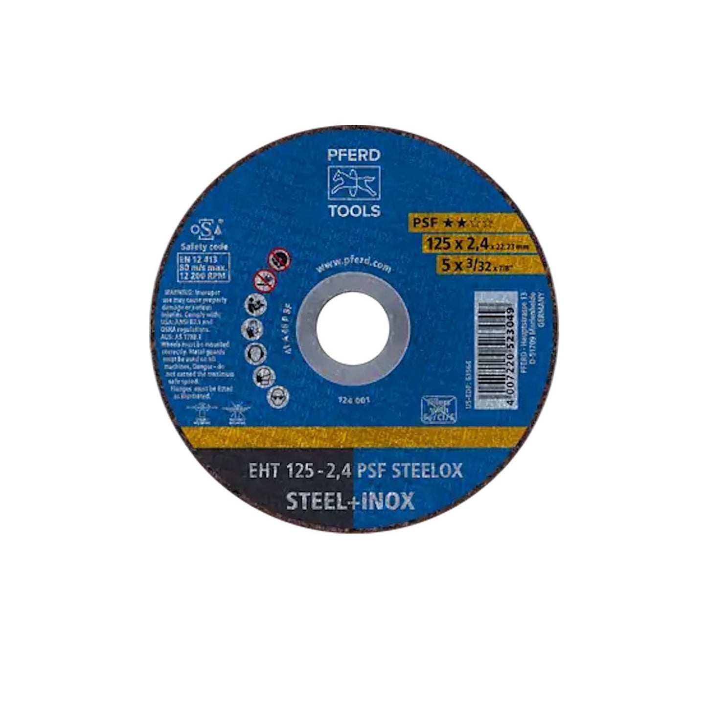 PFERD Dischi da taglio PSF STEELOX ★★☆☆ linea universale per acciaio/acciaio inossidabile