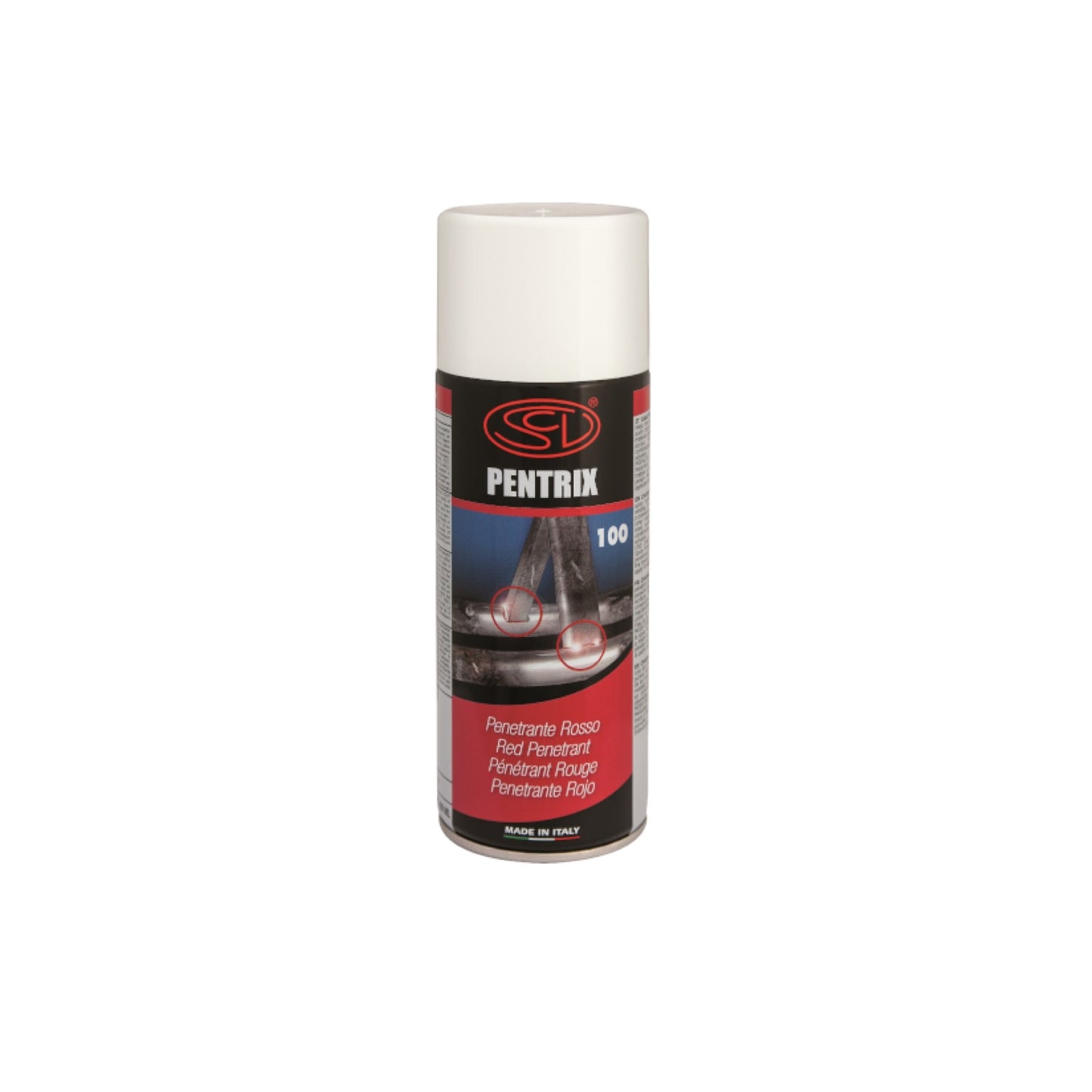Bomboletta spray PENTRIX 100 penetrante liquido rosso per controllo non distruttivo 400 ml