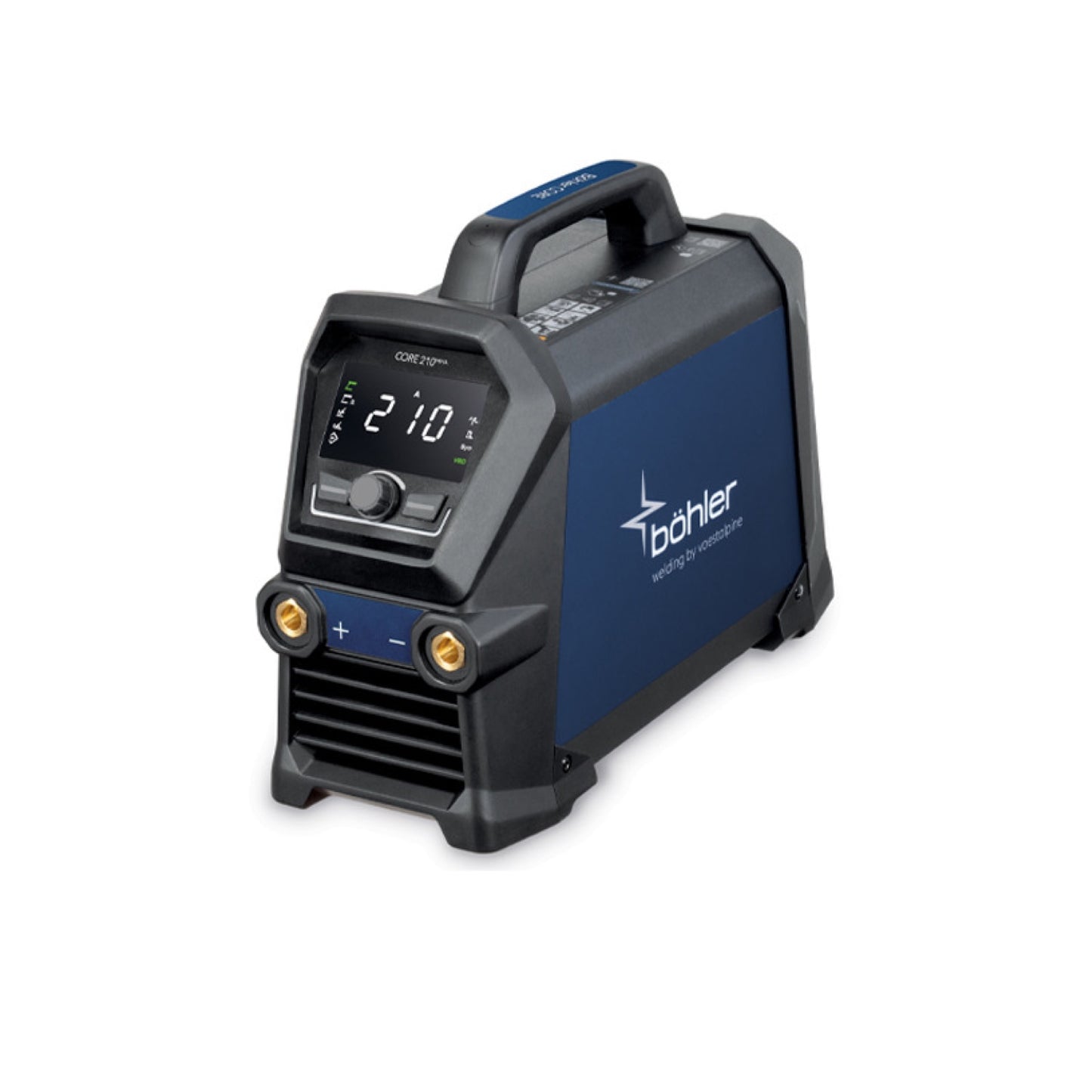 Saldatrice voestalpine Böhler Welding monofase CORE 210MMA, per saldatura MMA e TIG LIFT