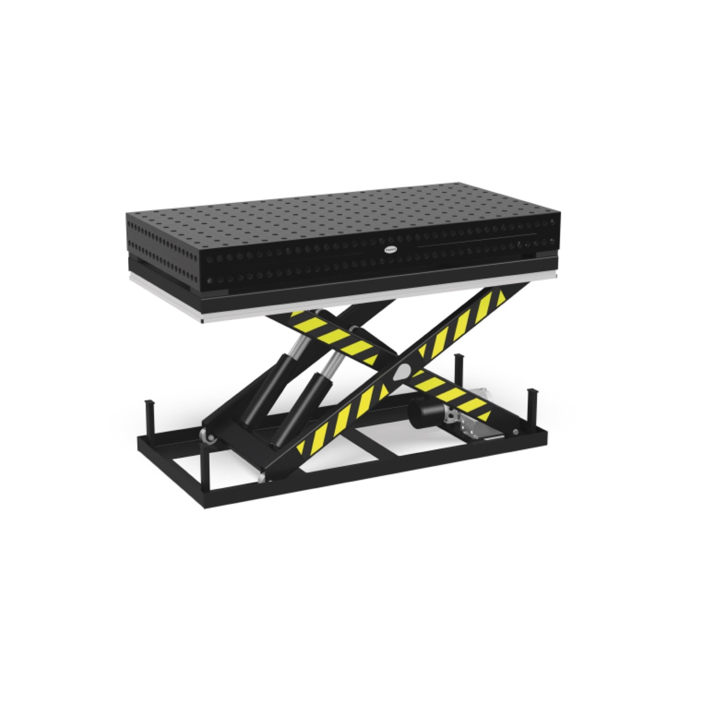 Piattaforma elevabile Siegmund 2010 con banco di saldatura 2000 x 1000 mm System 28