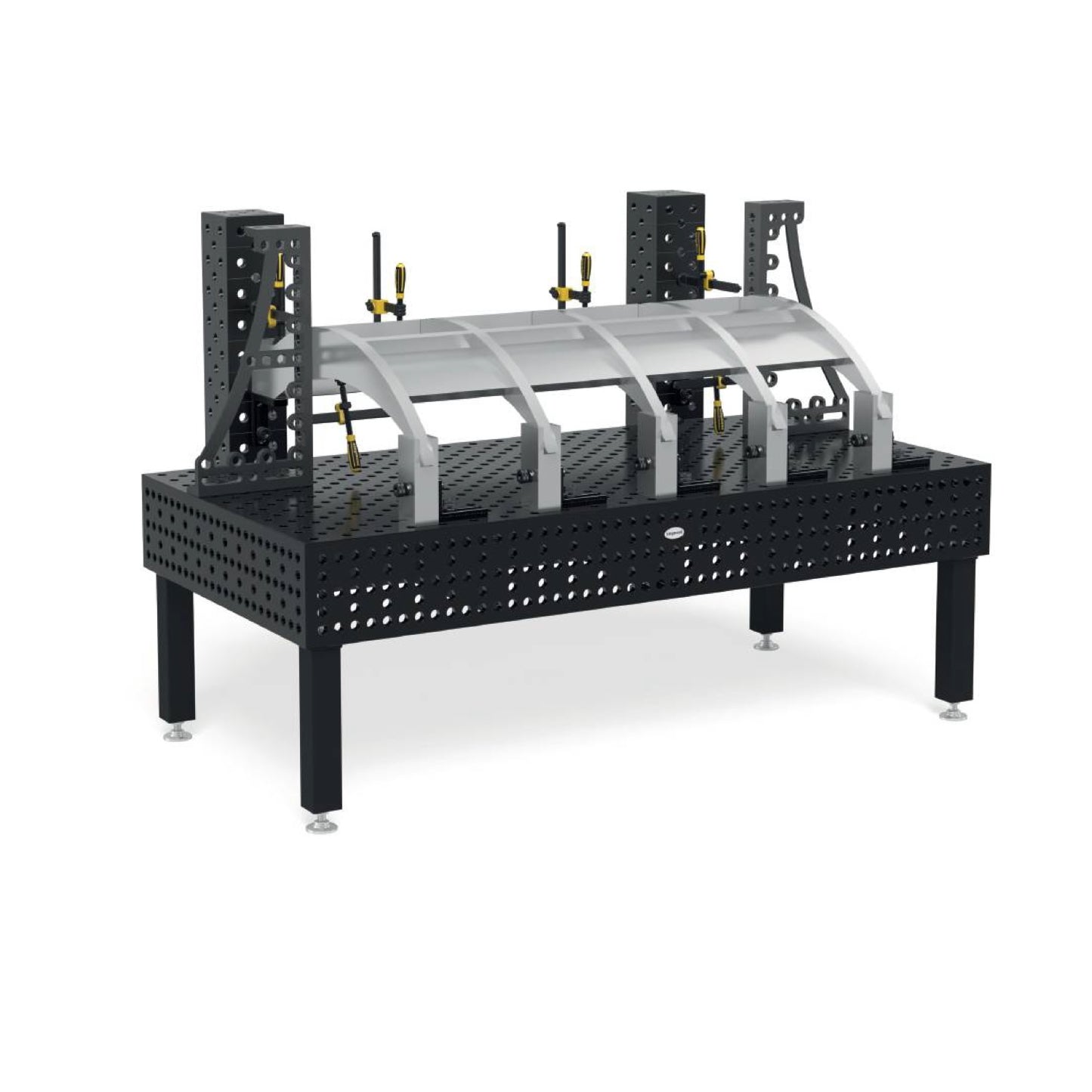 Tavolo da saldatura Siegmund Professional Extreme 8.8 PLUS Nitrurato al plasma - con fori e griglia diagonale System 28