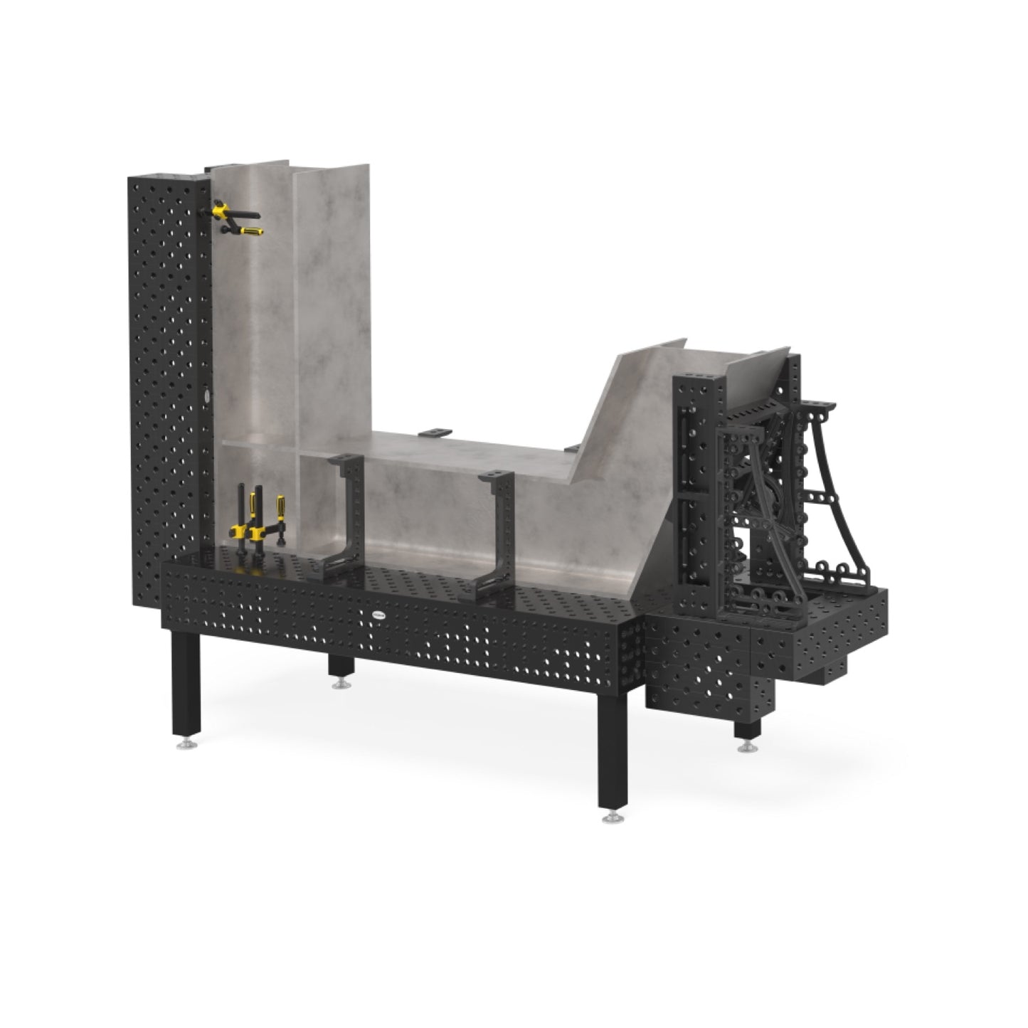 Tavolo da saldatura Siegmund Professional Extreme 8.8 PLUS Nitrurato al plasma - con fori e griglia diagonale System 28