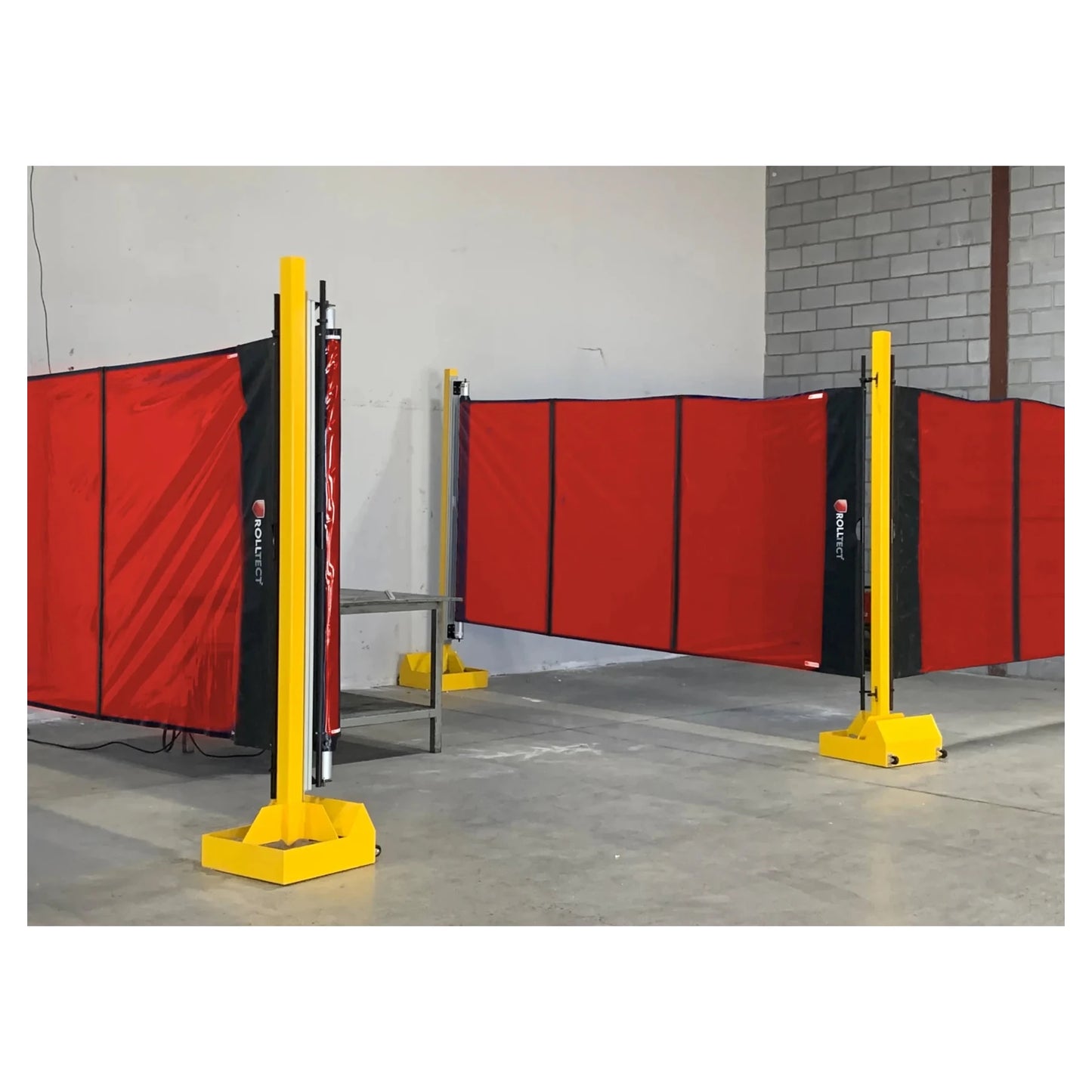 Tenda retrattile di protezione per saldatura 6000x1680mm con ganci di bloccaggio